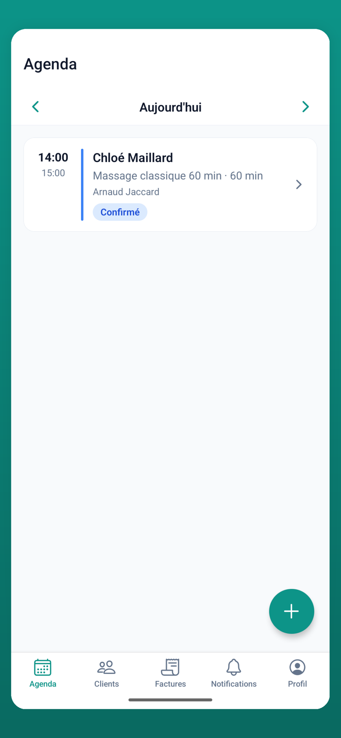 app-shot1 Application mobile Posea — planning du salon